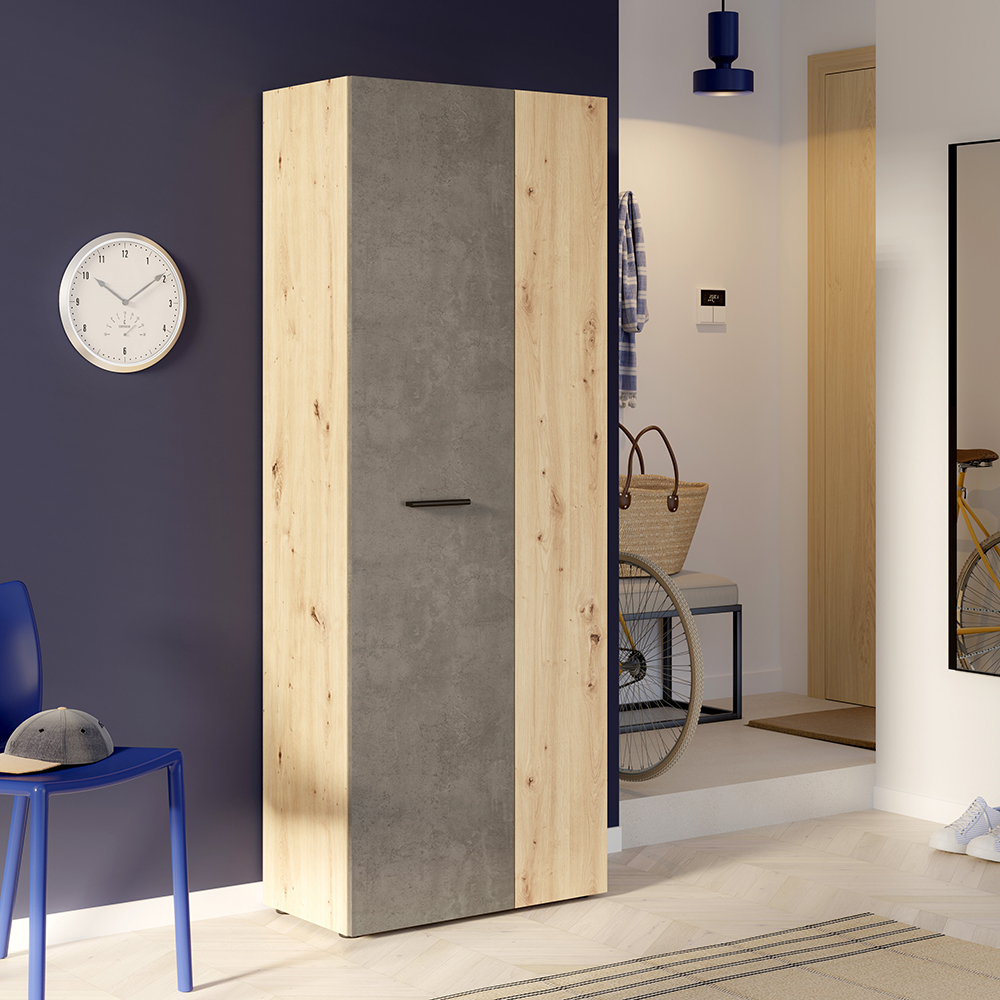 net-306-tall-shoe-cabinet-concrete-grey-artisan-oak
