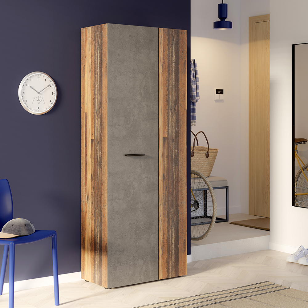 net-306-tall-shoe-cabinet-vintage-oak-concrete-grey