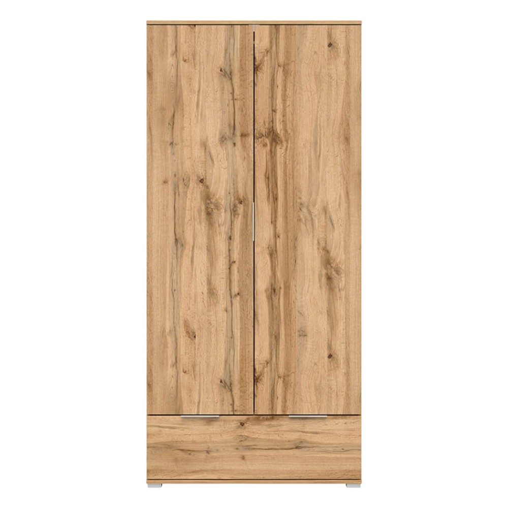 2-door-wardrobe-with-1-drawer-oak-wotan-90-cm-zele