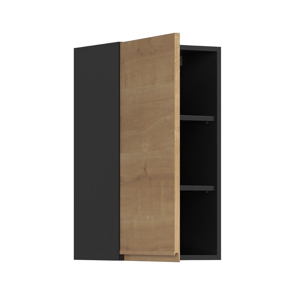 sole-upper-cabinet-1-door-and-2-shelves-40-cm-left-opening-black-arlington-oak