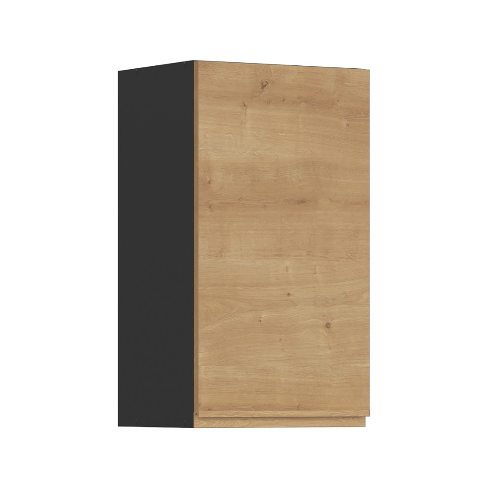 sole-upper-cabinet-1-door-and-2-shelves-40-cm-left-opening-black-arlington-oak