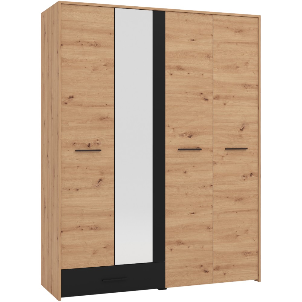 forma-ideale-wardrobe-varadero-4-oak-black-design-and-mirror