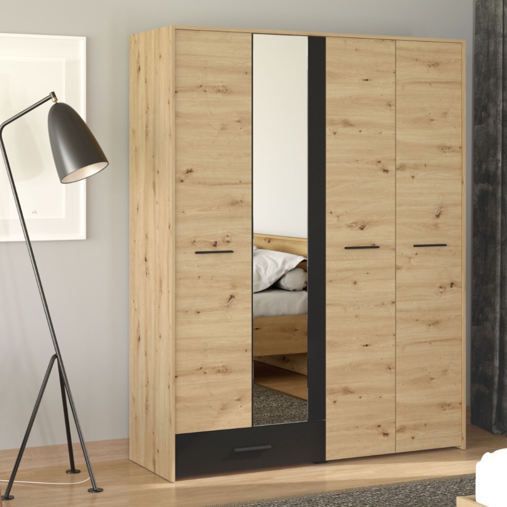 forma-ideale-wardrobe-varadero-4-oak-black-design-and-mirror