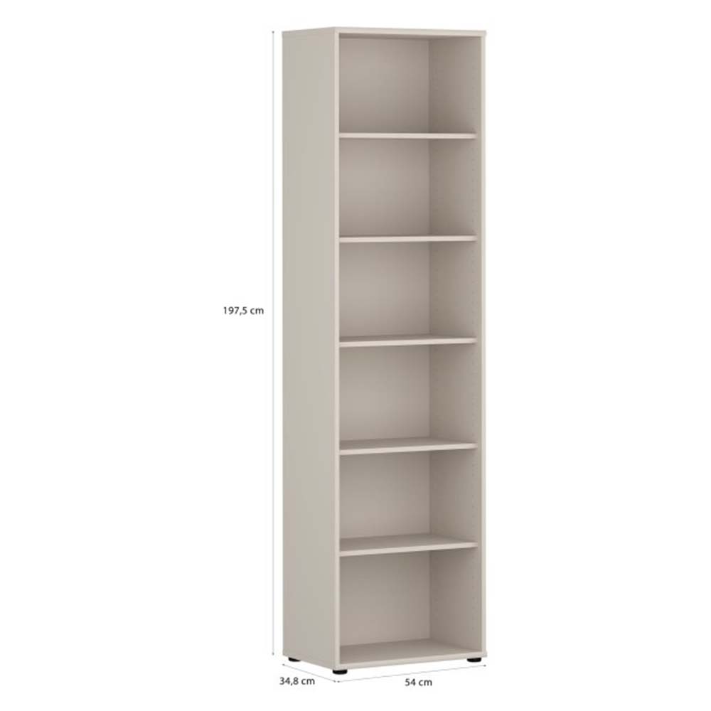 tempra-narrow-open-shelf-book-case-storage-unit-sand-54x197-5x34-8