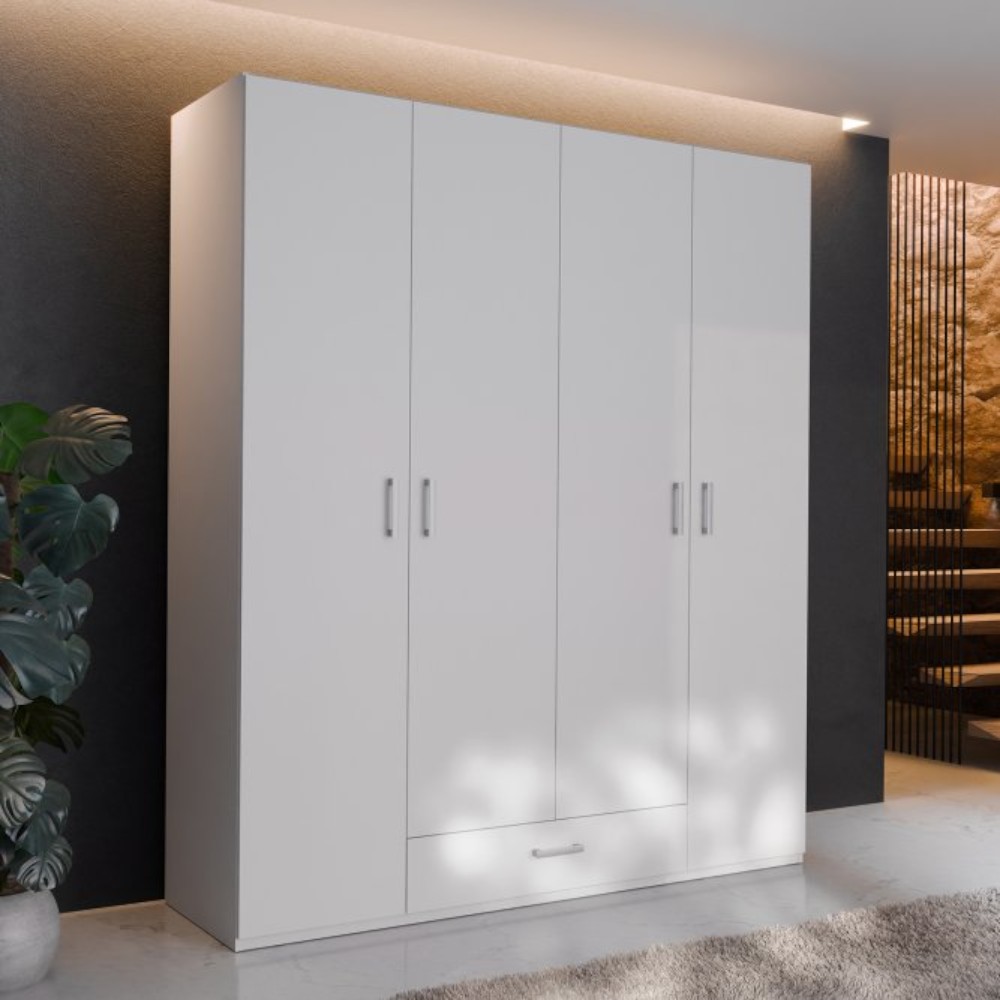 econobox-2-white-wardrobe-4-doors-with-1-drawer-177-5x210-5x54-2