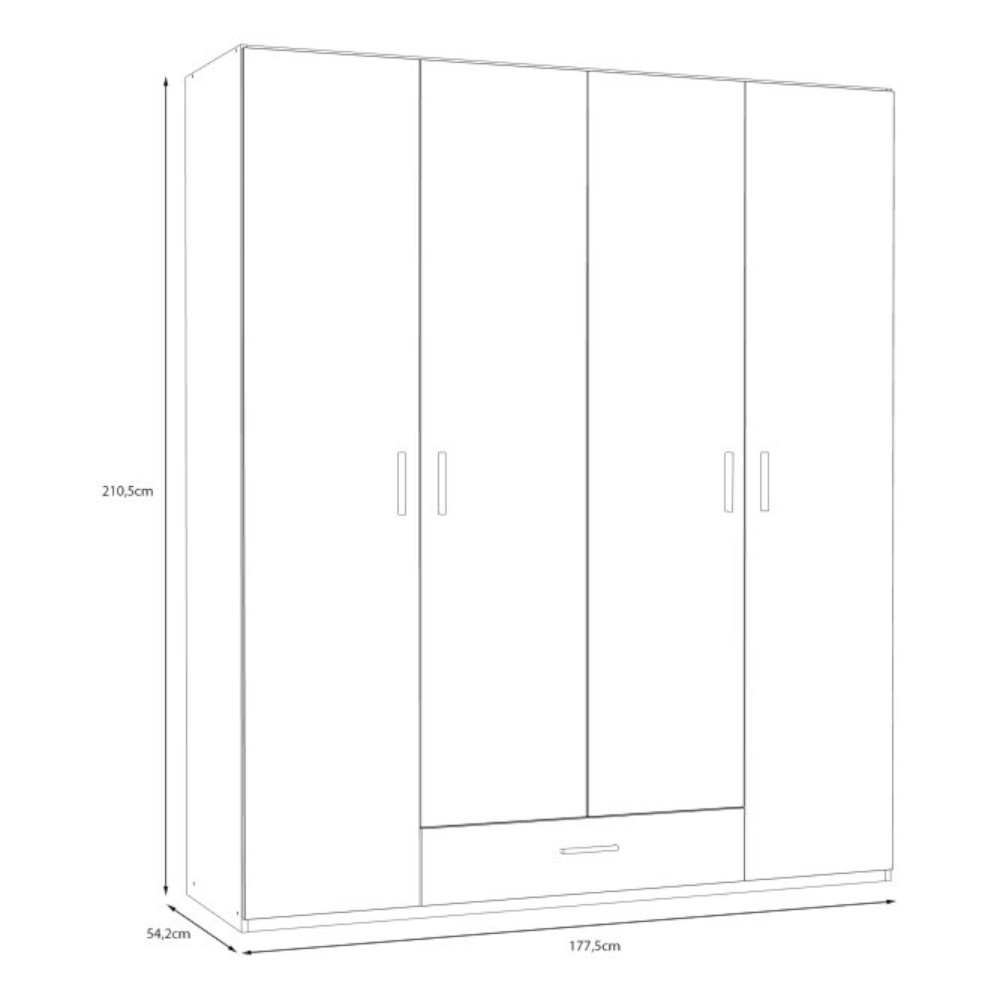 econobox-2-mauvella-oak-wardrobe-4-door-with-1-drawer-177-5x210-5x54-2