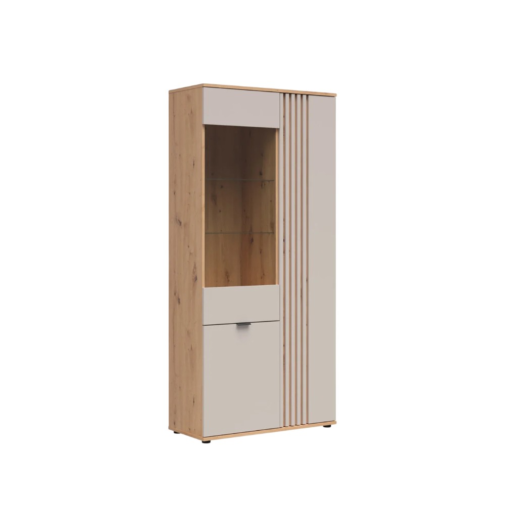 brevas-display-cabinet-90-cm-with-3-doors-artisan-oakcashmere