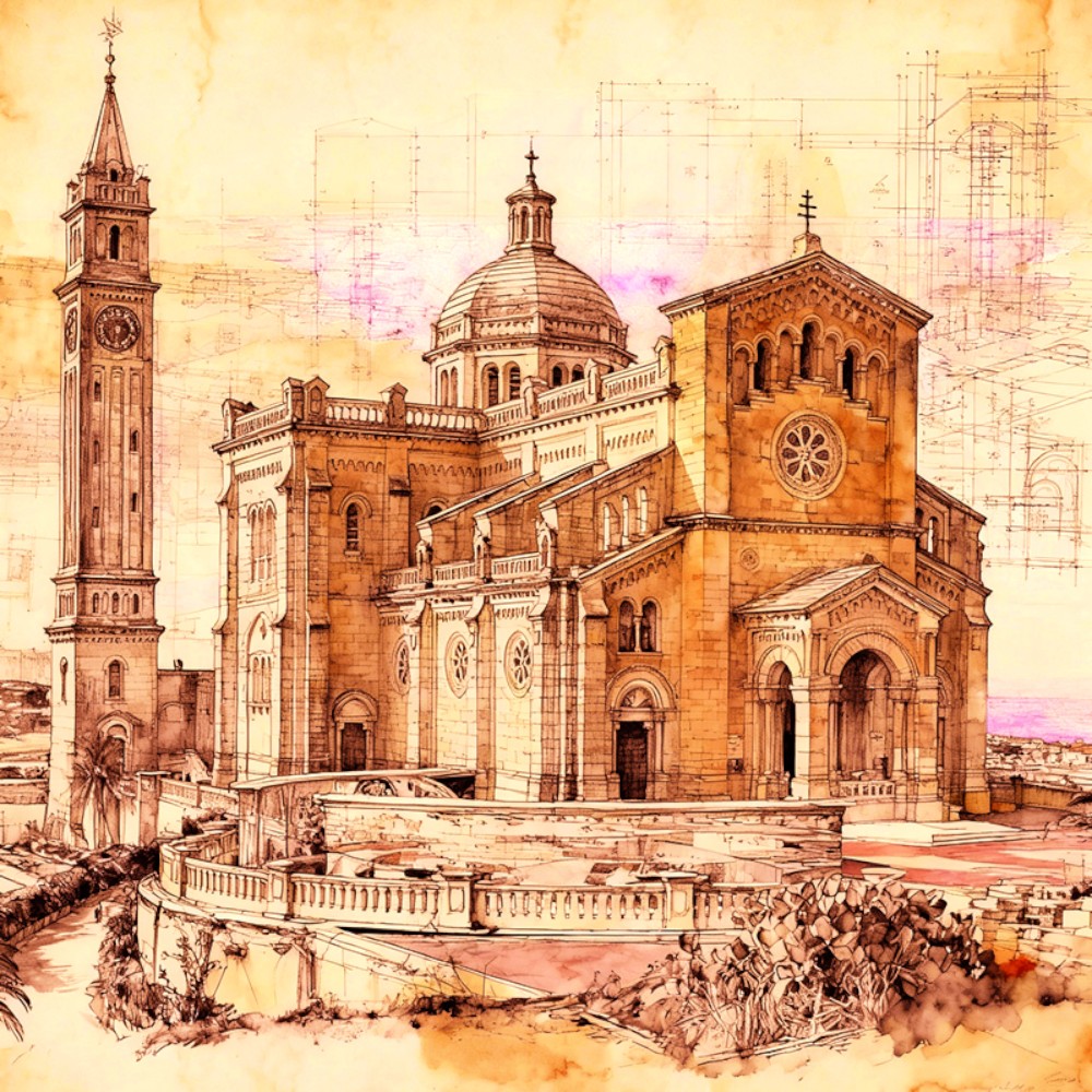 mosta-rotunda-sketch-canvas-wall-art-20-x-20cm