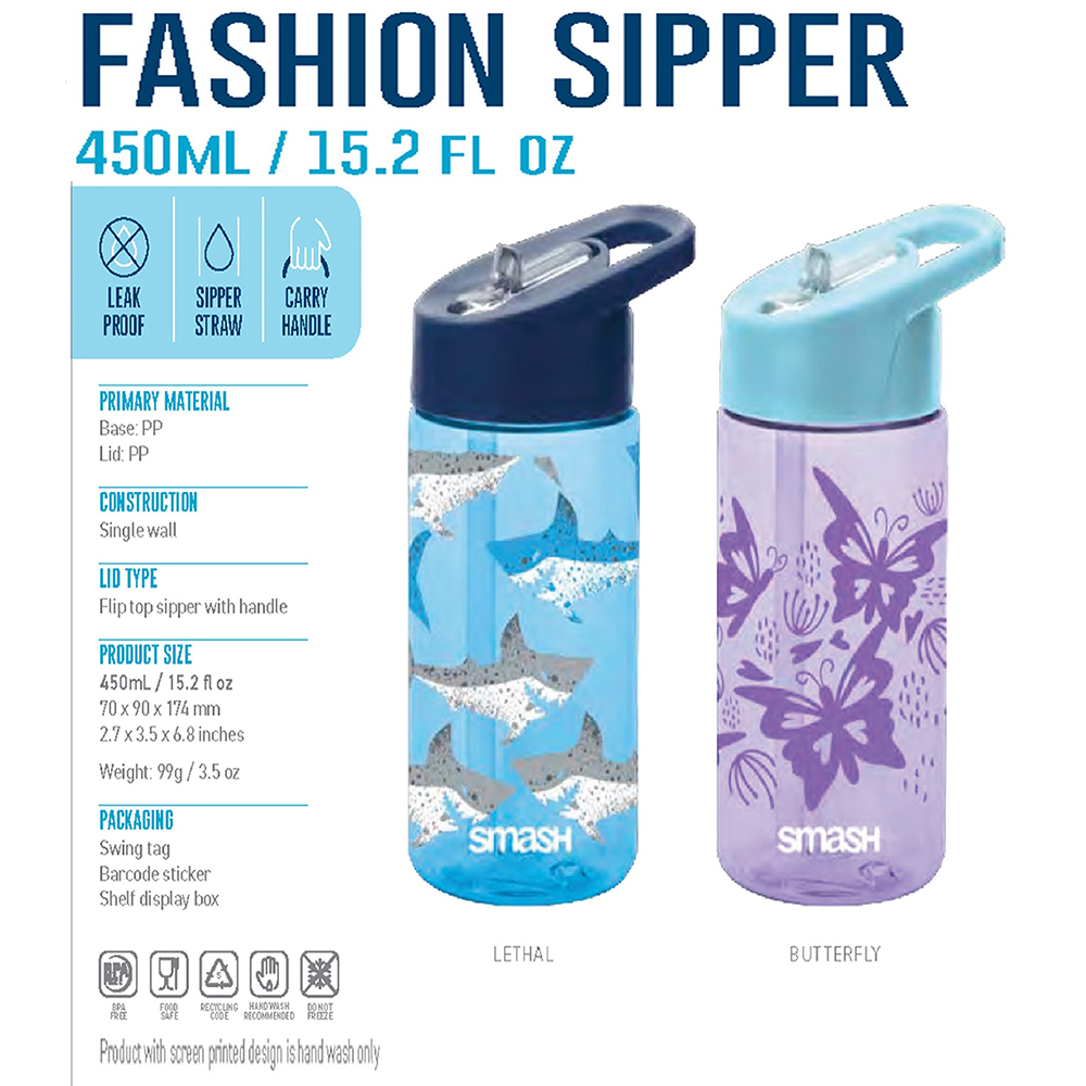 smash-fashion-sipper-with-straw-drinking-bottle-450ml-2-assorted-designs