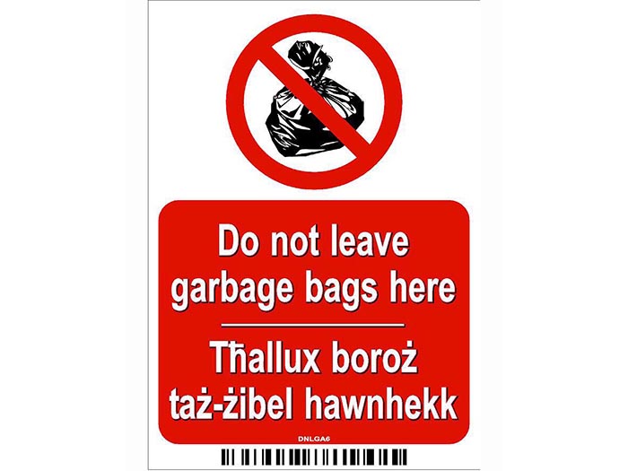 self-adhesive-no-garbage-here-sign-english-and-maltese-15cm-x-10-5cm