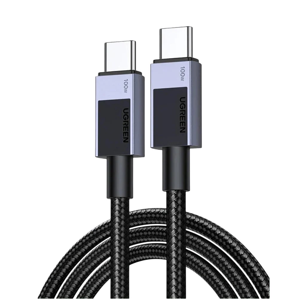 ugreen-usb-c-to-usb-c-5a-pd3-0-100w-480mbps-1m-braided-black-cable