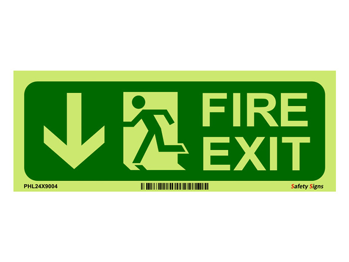 self-adhesive-photo-luminescent-fire-exit-down-left-sign-24cm-x-9cm
