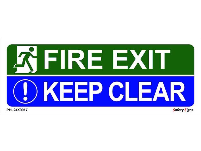 fire-exit-keep-clear-self-adhesive-sign-24cm-x-9cm