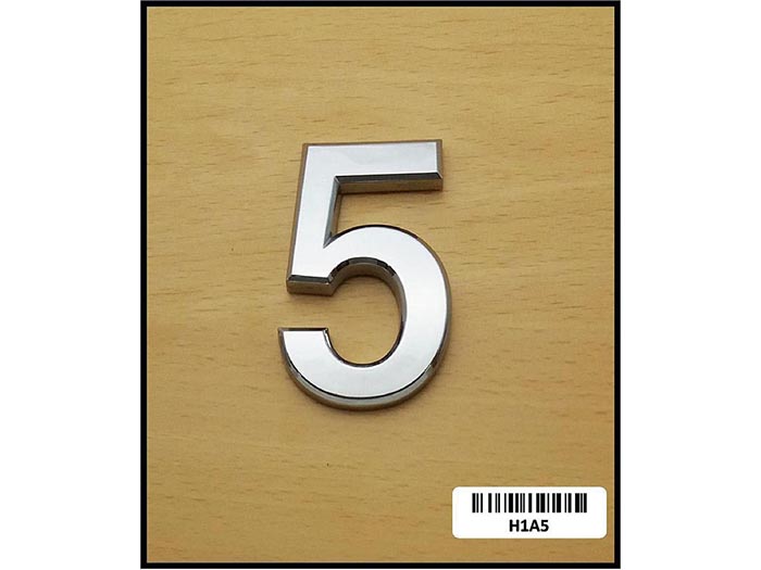 chromed-door-number-5-3-5cm