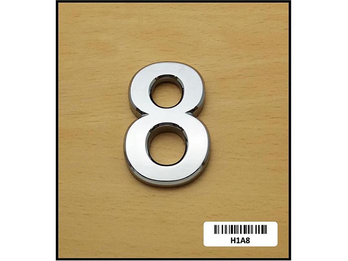 chrome-curved-door-number-8